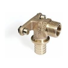 Угольник уст. 16х1/2 нар.. "REHAU" бронза — фото 1